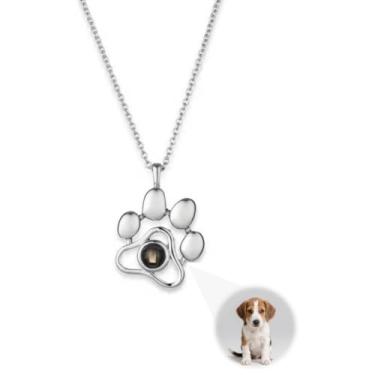 Imagem de Toodoumama Colar de projeção de imagem personalizada com foto interna - Colar com pingente de foto personalizada - presentes para mãe, esposa, casais, namorados, animais de estimação, presentes em