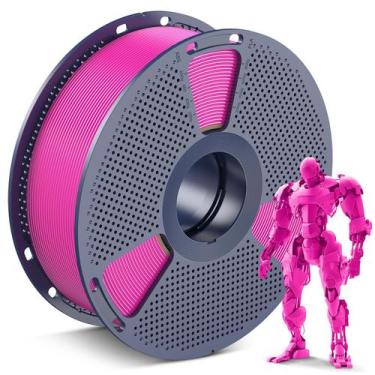 Imagem de Filamento para impressora 3D SUNLU PLA 1,75 mm 1 kg Magenta Vermelho