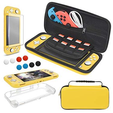 Imagem de Capa de transporte Plus TPU e protetor de tela para Nintendo Switch Lite, Amarelo