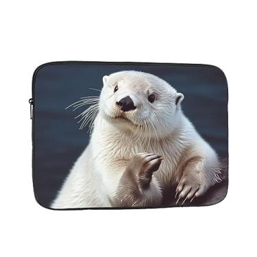 Imagem de Capa para laptop de lontra branca bolsa para laptop à prova de choque capa protetora para notebook capa para laptop 17 polegadas