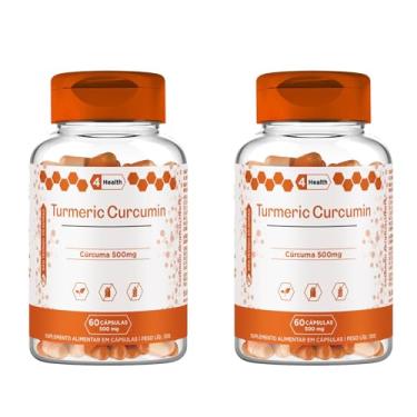 Imagem de Curcuma Turmeric 500mg 60 capsulas - 4 Health - KIT 2 POTES