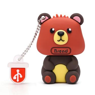 Imagem de BORLTER CLAMP Pen drive de 32 GB em formato de urso, pen drive pendrive, presente para armazenamento de dados externos