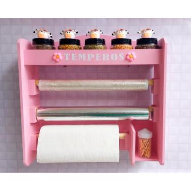 Imagem de Porta temperos Vaquinha porta condimentos com 5 potes decorados - Art 