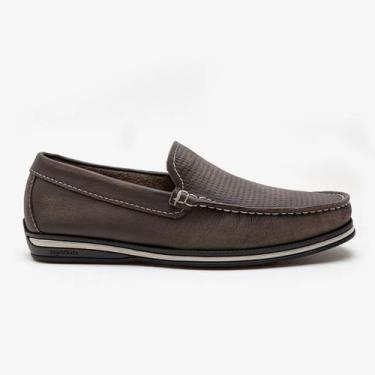 Imagem de Mocassim Democrata Masculino Easy Ted Couro, Cinza, 40
