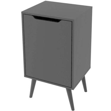 Imagem de Gabinete Para Banheiro 45 Cm Com 1 Porta Retrô Preto
