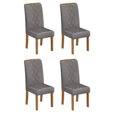 Imagem de Kit 4 Cadeiras para Sala de Jantar Ayla Freijo/Lunar