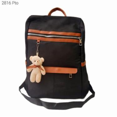 Imagem de Mochila Bolsa Feminina Antifurto Nylon Super Leve Impermeável com Divi