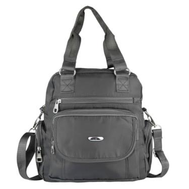 Imagem de Bolsa Transversal Tiracolo Feminina Mão Ombro Costas Mochila Moda Leve (Cinza)