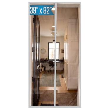 Imagem de Fenestrelle Porta de tela magnética para porta padrão, francesa e deslizante, animais de estimação grandes e crianças, mantenha insetos longe, malha de fibra de vidro pesada, vedação magnética