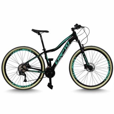 Imagem de Bicicleta Aro 29 Cripto 24 Marchas Freio Disco C/suspensão Pneu Bege - Preto/verde - 17" Preto/verde