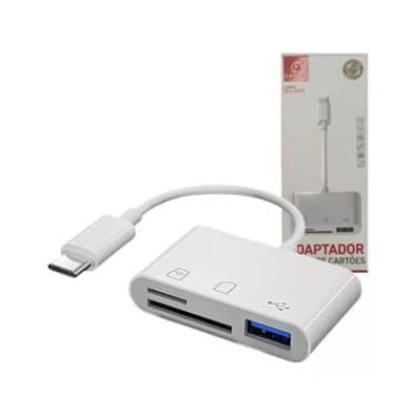 Imagem de Adaptador Tipo-c Kapbom Ka-1532 3 Em 1 Tf/sd/usb