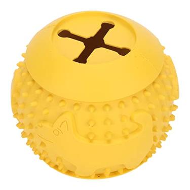 Imagem de Grcfumo Bola de brinquedo para cães, treinando brinquedos interativos para cães, QI treinando dentes limpando a bola de alimentos para cães de borracha para cachorros filhotes