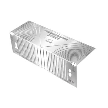 Imagem de Bothyi Ferramenta de marcação de arco angular, riscador, desenho de linha paralela, linear de aço inoxidável, régua de marcação de metal para engenharia, L