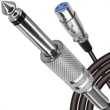 Imagem de Cabo Compatível Com Microfone Profissional P10 Mono Xlr 10m - MXT