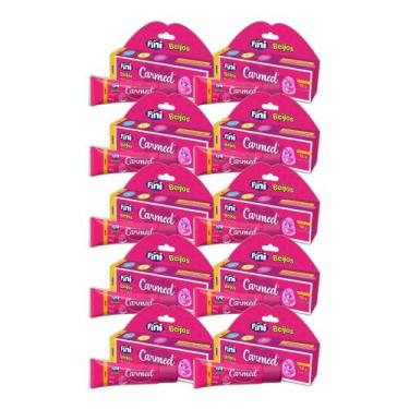 Imagem de Kit 10x Hidratante Labial Carmed Fini Beijos Cor Rosa 10g - CIMED