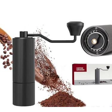 Imagem de Moedor de café manual com espessura ajustável, capacidade de 25 g, moedor de grãos de café com escova, rebarba cônica de aço inoxidável CNC para moedor manual de escritório, casa, viagem, acampamento