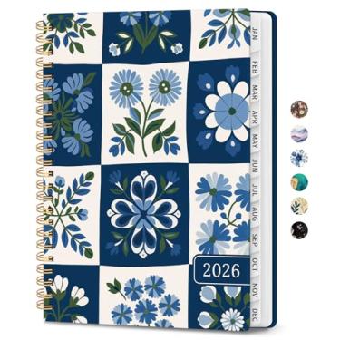 Imagem de Agenda 2026 - Agenda estética semanal e mensal, janeiro de 2026 a dezembro de 2026, agenda de calendário encadernado em espiral, perfeita para escritório, casa, material escolar - A5 (16 cm x 21,6 cm
