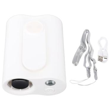Imagem de AUNMAS Fã Pessoal Recarregável da Cintura, Ventilador Portátil Inteligente Com Luz LED, 5 Velocidades, 3000mAh, 6h de Tempo de Execução, Pescoço Vestível e Clipe de Cinto para Camping (Branco)