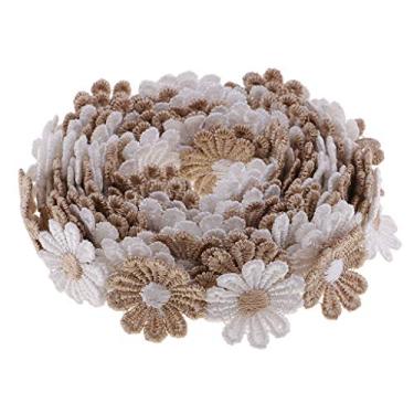 Imagem de Milageto Bela Margarida Lace em Multi para Embelezamento Costurando Dressmaking E - 3 Metros, Café