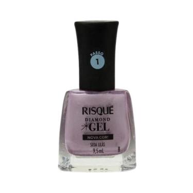 Imagem de Esmalte Metalizado Seda Lilas Diamond Gel Risque 9,5Ml - Risqué