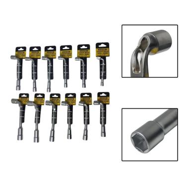 Imagem de Chaves Biela Tipo L De 8 A 19 Mm Vazadas 12 Peças