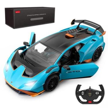Imagem de Carro de controle remoto RASTAR Lamborghini Huracán STO 1/14 Azul
