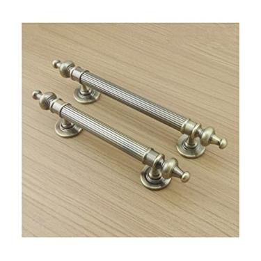 Imagem de Puxador de armário puxadores de armário de cozinha antigos puxadores de porta de madeira bronze maçaneta de porta deslizante varanda quarto puxadores de porta de móveis puxadores de gaveta 29 cm