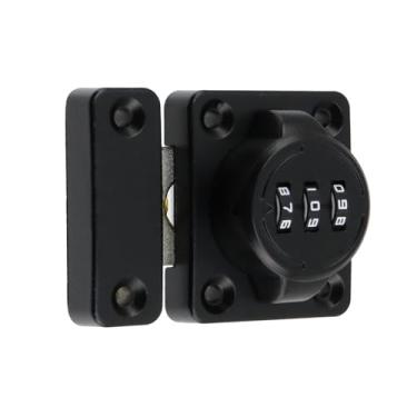 Imagem de Risbay Trava de porta de senha, trava deslizante, trava de ferrolho rotativo com senha dupla de liga de zinco com combinação para armário, porta de celeiro, banheiro, ao ar livre, armário, cerca