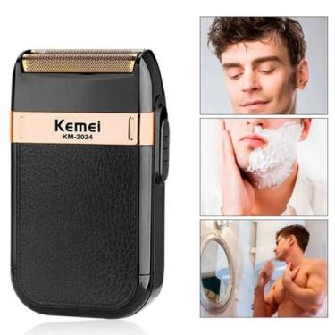 Imagem de Barbeador Portátil Elétrico Recarregável KM-2024 Envio Já - KEMEI
