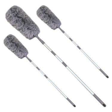 Imagem de Kit 3 Espanadores Eletrostático Tira Pó Com Cabo Extensor 1,50 Mts - P