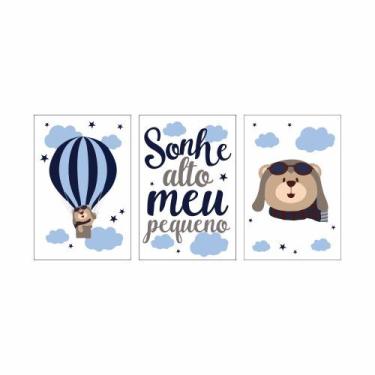 Imagem de Kit 3 Placas Quadros Decorativos Infantil P/ Bebê Kids - Fixa Personal