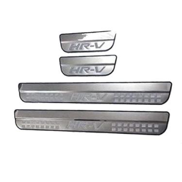 Imagem de 4 Peças Guarnição de Soleira de Porta de Carro para Honda HR-V HRV 2014-2020, Protetor de soleira de porta de carro soleira de porta protetor de entrada guarnição