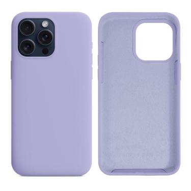 Imagem de Capinha Compatível com iPhone 15 Pro Max Silicone Aveludada - GCM CASE
