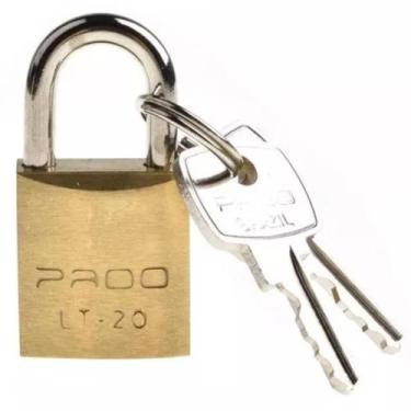 Imagem de Cadeado Latão Pado Resistente Com Duas Chaves Lt 20mm