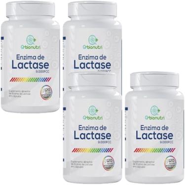 Imagem de Kit 4x Enzima Lactase 9000 FCC Bionutri 120 Cápsulas Cada - Lactose