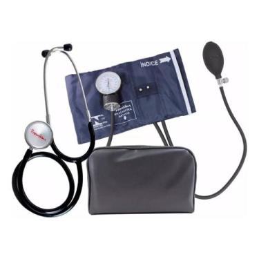 Imagem de Kit Esfigmomanômetro Fecho De Metal + Estetoscopio Premium