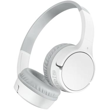 Imagem de Belkin Wireless On-Ear Headphones for Kids AUD002btWH - Mini-Phone (3.5mm) - Wired/Wireless - Bluetooth - 32.8 ft - On-Ear - 4 ft Cable - White