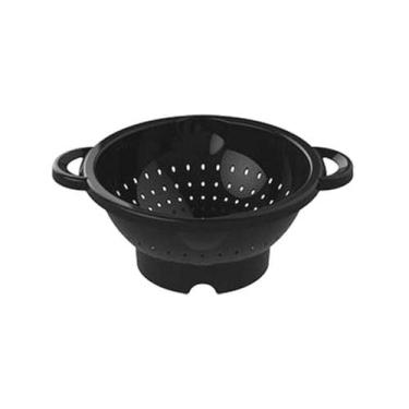 Imagem de Escorredor de Plástico para Massa e Alimentos com Alça Preto - UNINJET