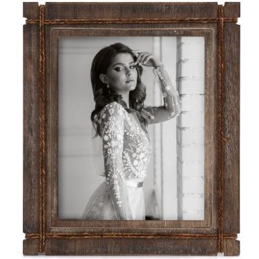 Imagem de Porta-retratos AKRILANE Wood Rustic 11x14 polegadas Wedding Style A