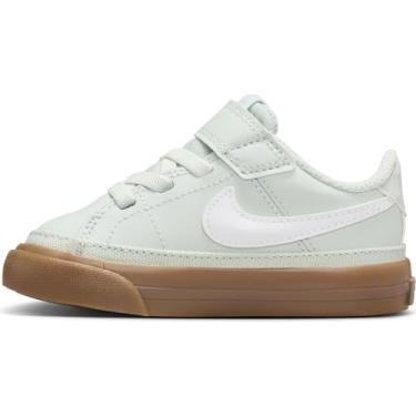 Imagem de Nike Tênis para bebês meninos Court Legacy (infantil), Prata clara/branco/marrom escuro, 22 BR