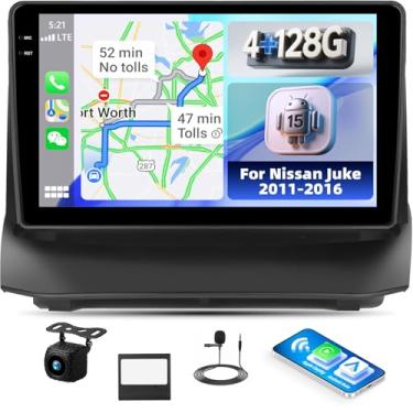 Imagem de [4G + 128G] Rádio automotivo para Ford Fiesta 2009-2014 com carro sem fio CarPlay Android Auto, tela sensível ao toque de 22.9 cm, Ford Fiesta, Android 15, estéreo automotivo com link espelhado, GPS
