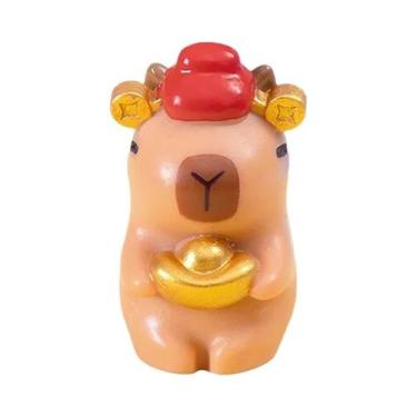 Imagem de Miniaturas De Capivara Em Resina Multicolorida, Estátuas De Desenho DI