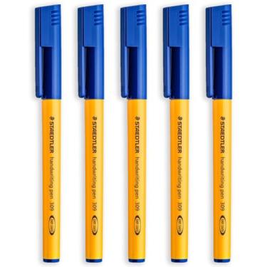 Imagem de STAEDTLER Caneta de escrita manual 309 - ponta de 0,6 mm - pacote com 5 canetas - tinta azul