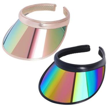 Imagem de Chapéus com viseira solar Fumwase UV Sports iridescentes para homens e