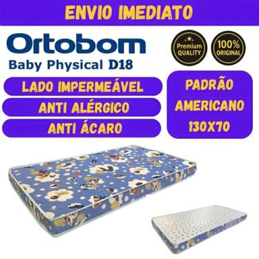 Imagem de Colchão Ortobom Baby Physical Para Berço Padrão Americano 70x130x10cm,