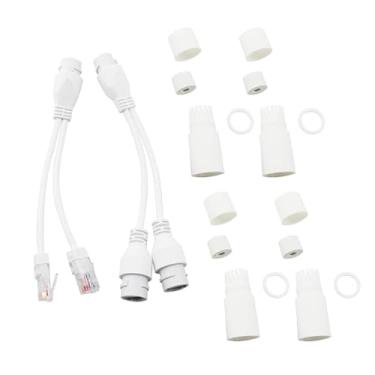 Imagem de SJZBIN O adaptador divisor combinador POE à prova d'água funciona com 2 câmeras IP em 1 cabo