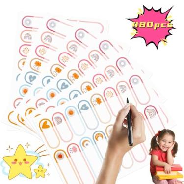 Imagem de 480 etiquetas de mamadeiras para creche, etiquetas de nome infantis à prova d'água para material escolar, etiquetas de nome escolar autolaminadas para crianças, adesivos personalizados para creche