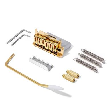 Imagem de Wilkinson WOV07 2-1/40.6 cm 2-Point ST Guitar Tremolo Bridge para guitarra elétrica American Standard Strat (WOV07 Ouro)