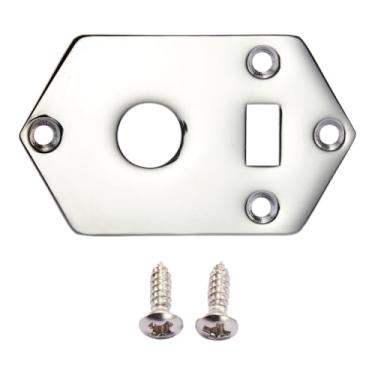 Imagem de Dopro Placa seletora de captador de guitarra elétrica, placa de controle com orifício para interruptor de captador para Kurt Cobain Jaguar Chrome