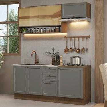 Imagem de Armário de Cozinha Completa 180 cm Rustic/cinza Vik Madesa 05